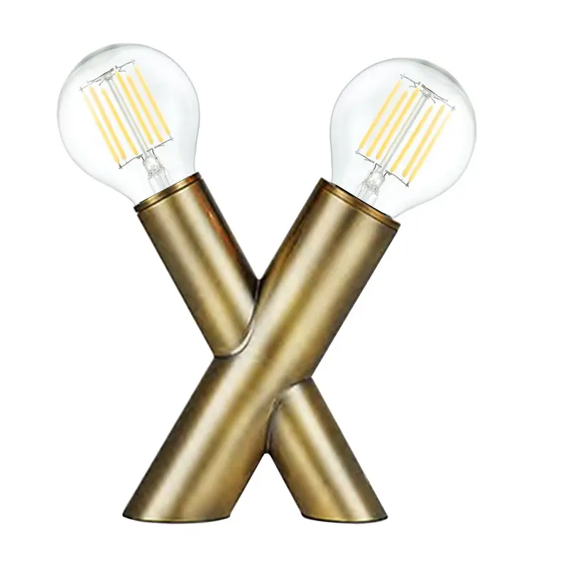 Temora Two Light Table Lamp Aged Brass