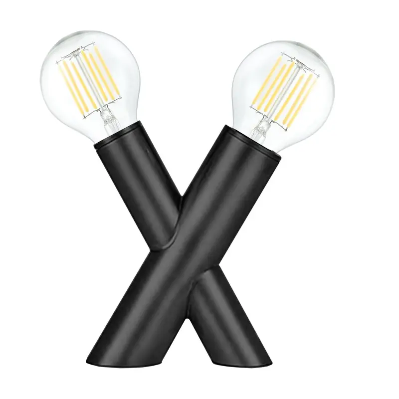 Temora Two Light Table Lamp Matte Black