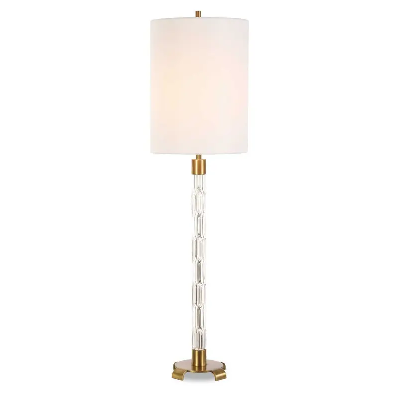 York One Light Buffet Lamp Antique Brass Plated