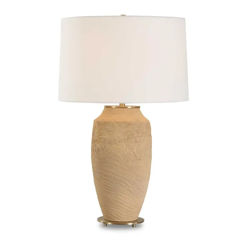 Sandstone Flow One Light Table Lamp Brass Plated
