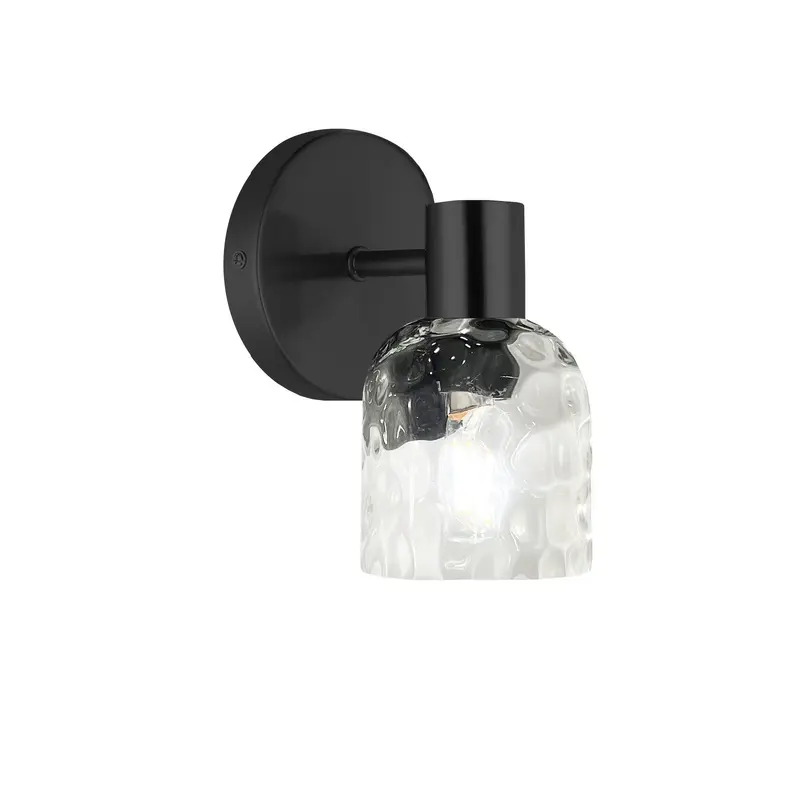 Vallora One Light Wall Sconce Matte Black