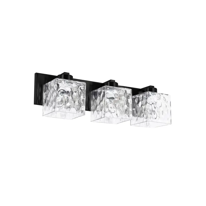 Veda Three Light Vanity Matte Black