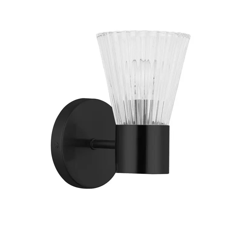 Vienna One Light Wall Sconce Matte Black