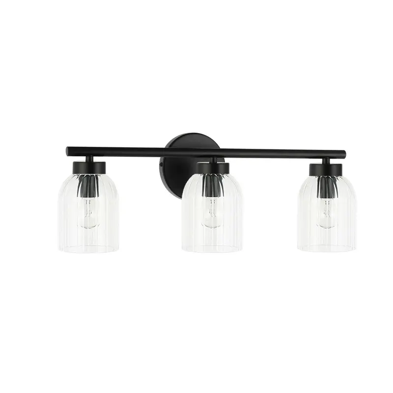 Vienna Three Light Vanity Matte Black