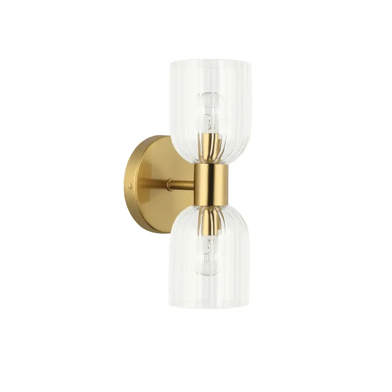 Vienna Two Light Wall Sconce Aged Brass
