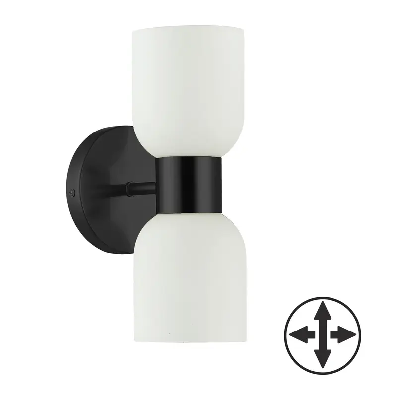 Vonda Two Light Wall Sconce Matte Black