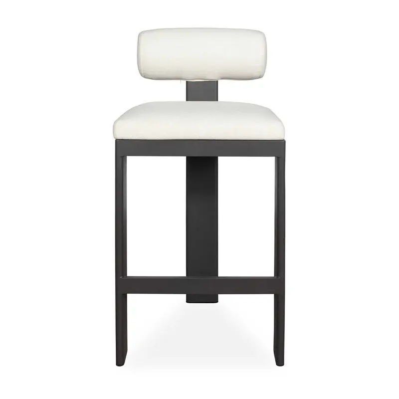 Bolster Back Bar Stool Black