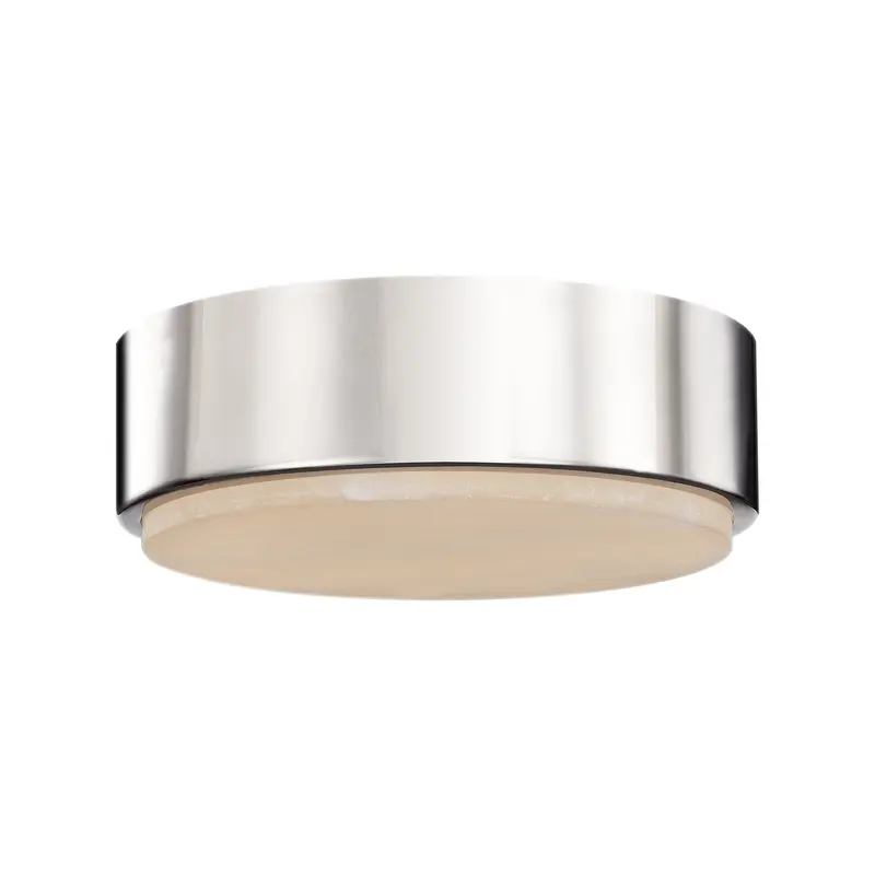 Blanco LED Flush Mount Polished Nickel/Alabaster