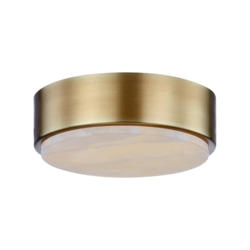 Blanco LED Flush Mount Vintage Brass/Alabaster