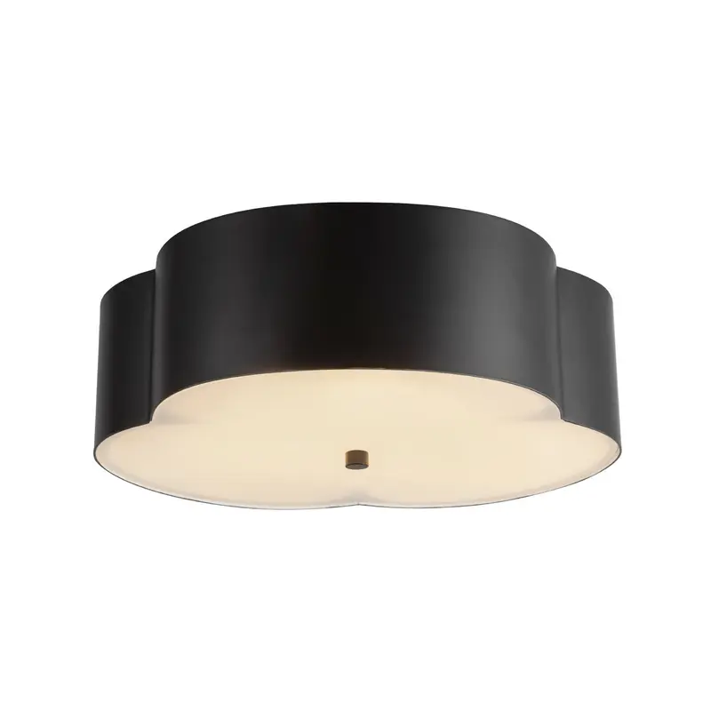 Adella Three Light Flush Mount Matte Black