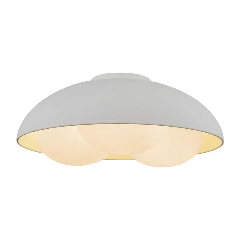 Robyn Three Light Flush Mount Antique White/Opal Glass
