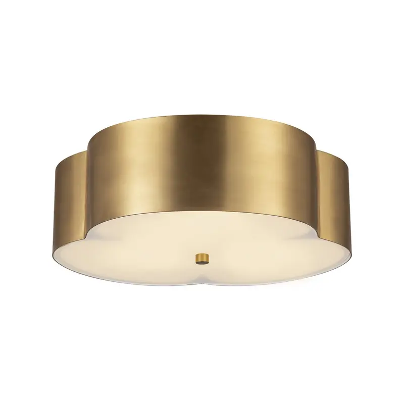 Adella Three Light Flush Mount Brushed Gold