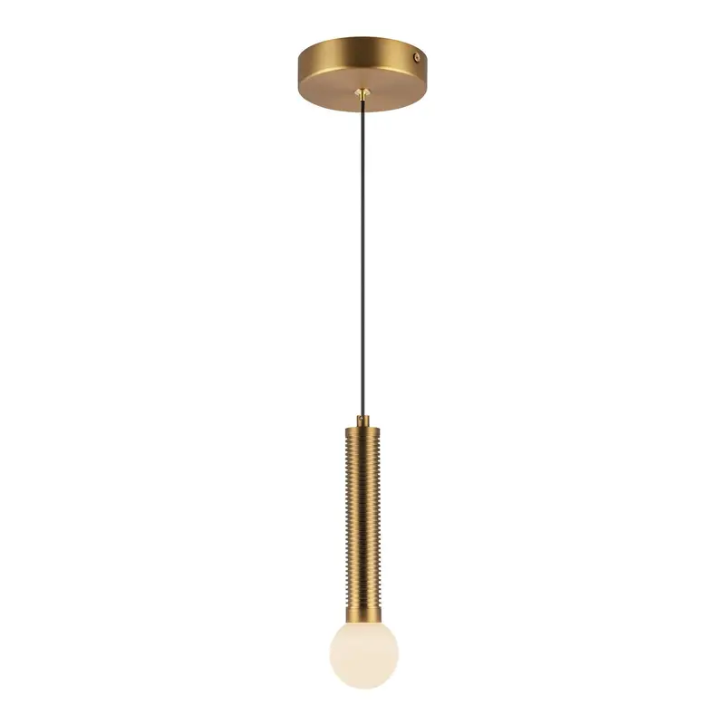Arden LED Pendant Brushed Gold/Opal Glass