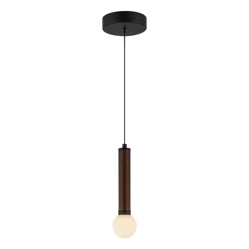 Arden LED Pendant Matte Black/Opal Glass