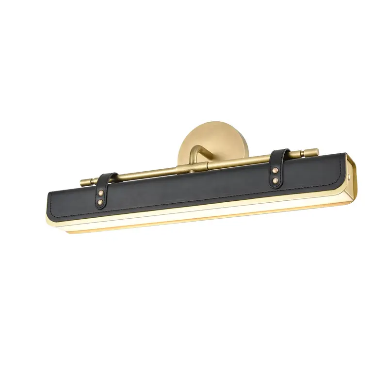 Valise LED Wall Sconce Vintage Brass/Tuxedo Leather