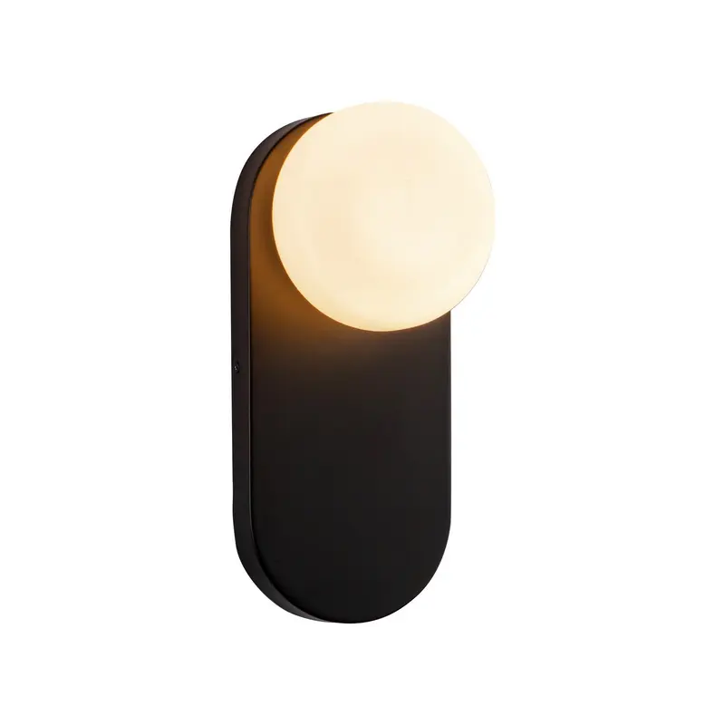 Ariel One Light Vanity Matte Black/Opal Glass
