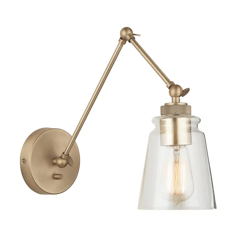 Profile One Light Wall Sconce Aged Brass