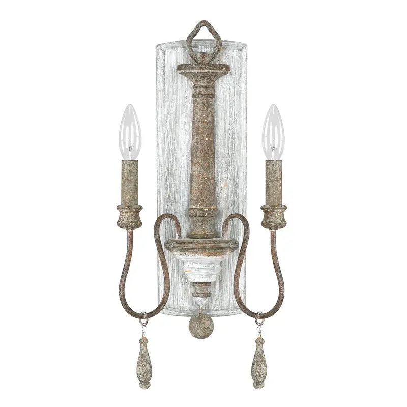 Zoe Two Light Wall Sconce French Antique