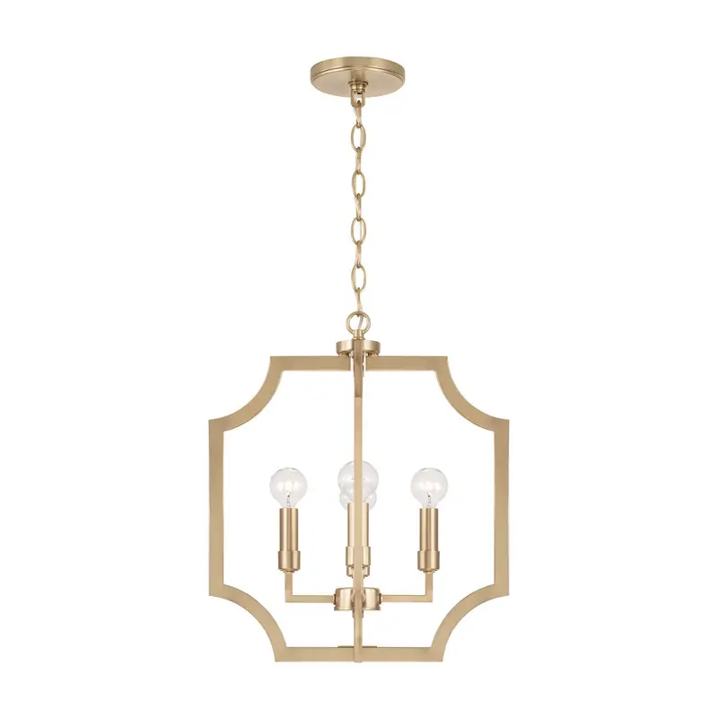 Courtney Four Light Foyer Pendant Matte Brass