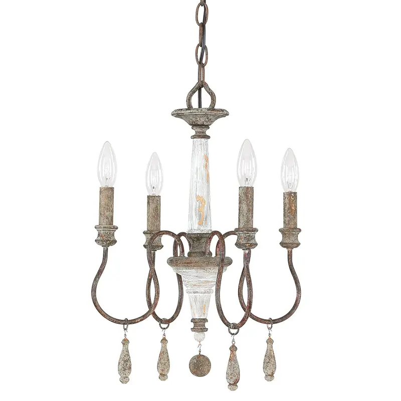 Zoe Four Light Chandelier French Antique