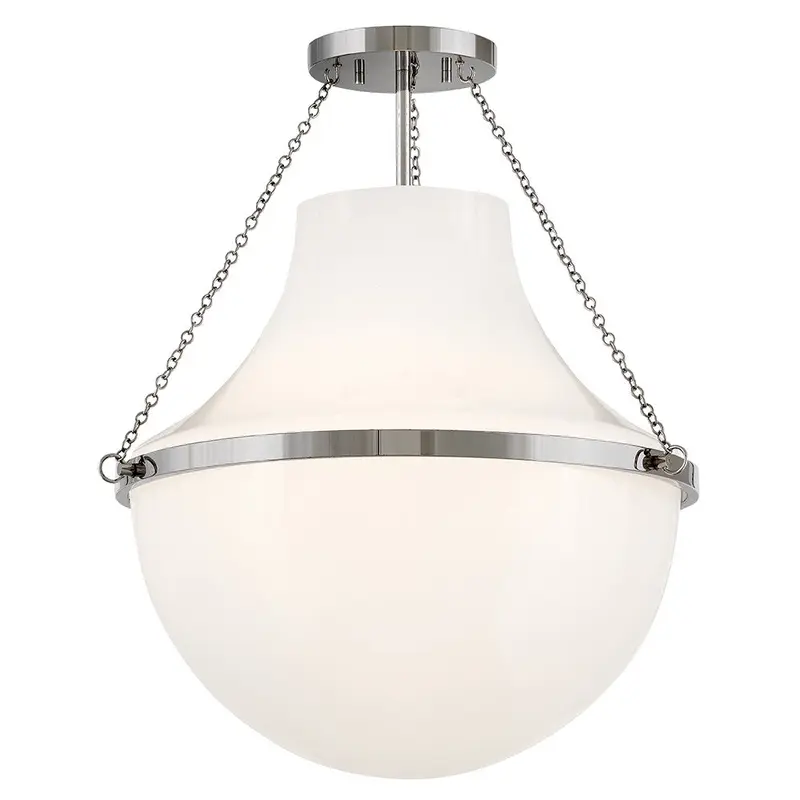 Collins LED Semi-Flush Mount Polished Nickel