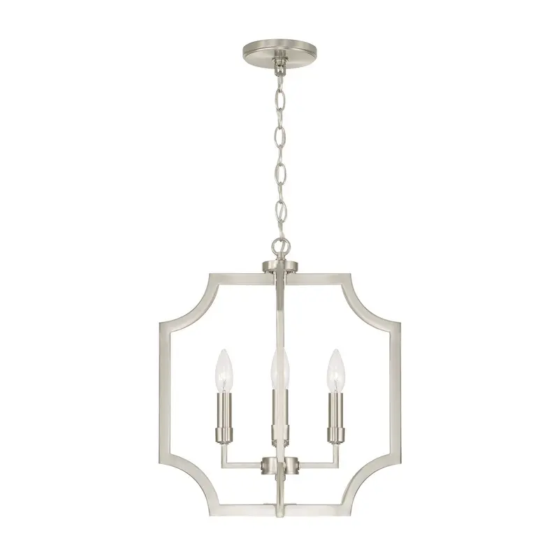 Courtney Four Light Foyer Pendant Brushed Nickel