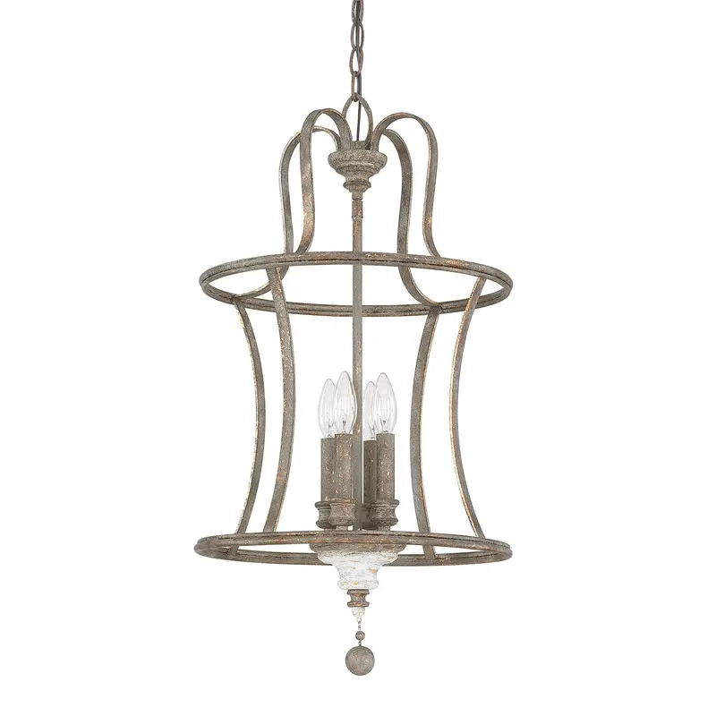 Zoe Four Light Pendant French Antique