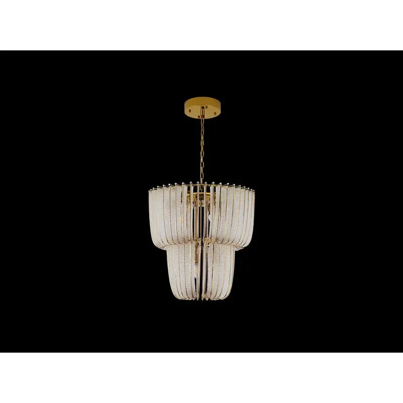 Shahi Nine Light Chandelier Titanium Gold