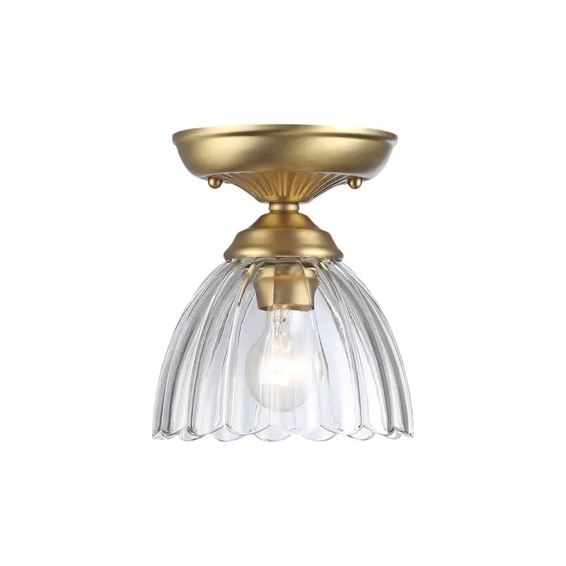 Audra One Light Semi-Flush Mount Brushed Champagne Bronze