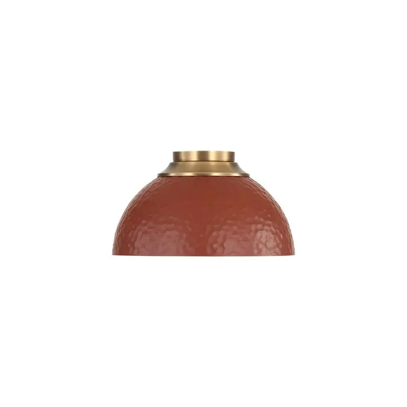 Shepard Three Light Flush Mount Modern Brass
