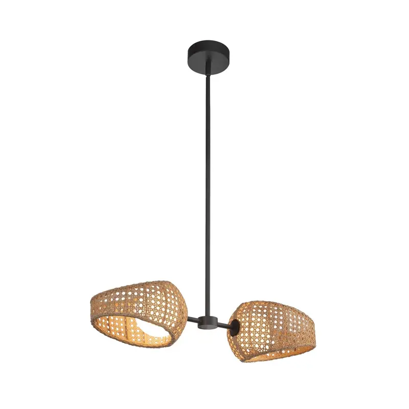 Lanai LED Pendant Black/Opal Glass