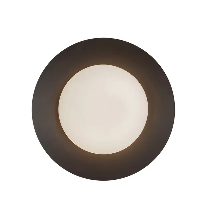Cleo LED Wall Sconce Black/Opal Glass