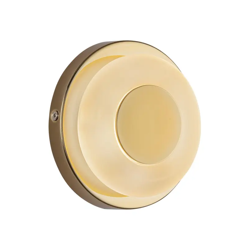 Stephord LED Wall Sconce Metallic Brass/Frosted Glass