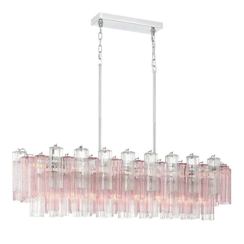 Addis 14 Light Linear Chandelier Polished Chrome