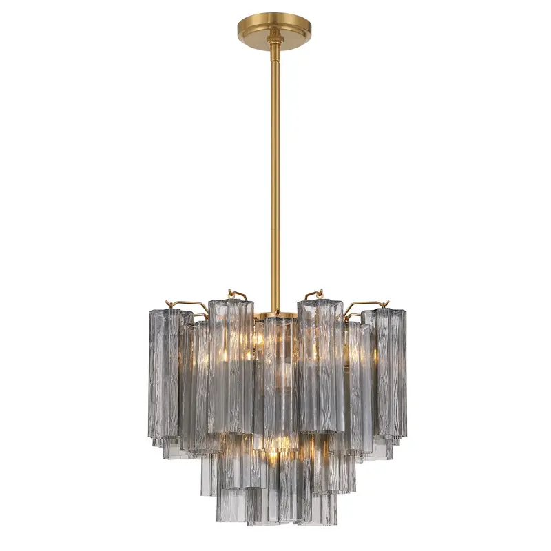Addis Four Light Mini Chandelier Aged Brass