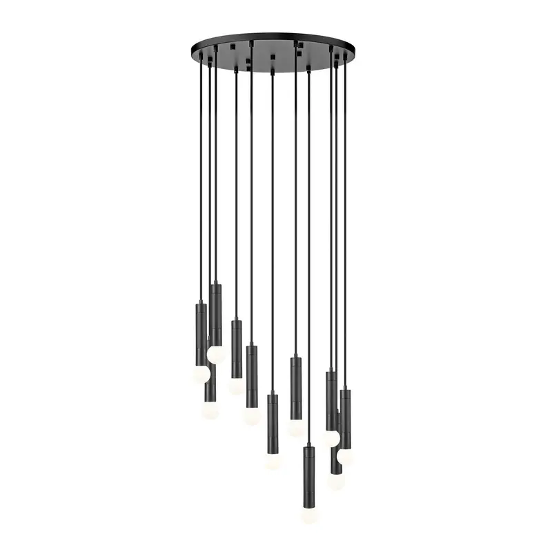 Stari 11 Light Chandelier Matte Black