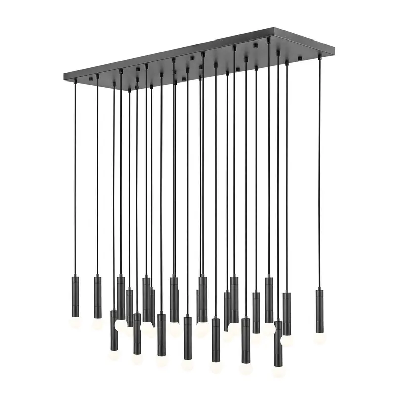 Stari 23 Light Linear Chandelier Matte Black