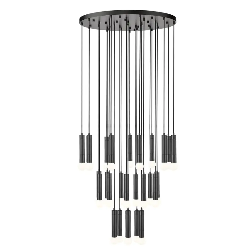 Stari 27 Light Chandelier Matte Black
