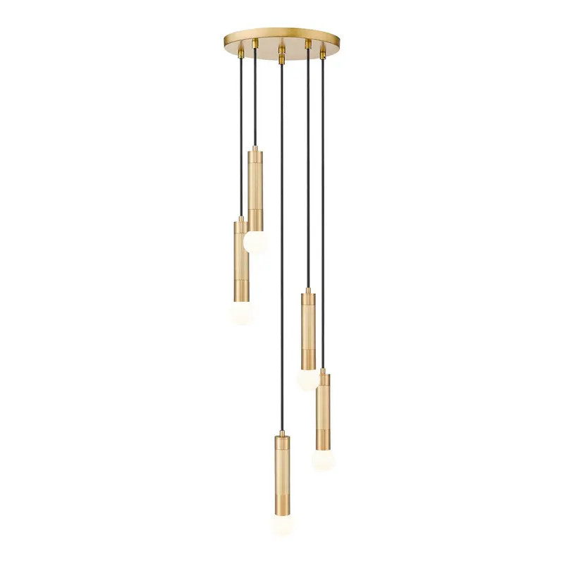 Stari Five Light Chandelier Modern Gold