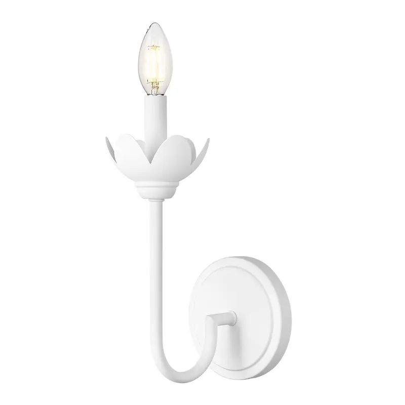 Allistair One Light Wall Sconce Textured White
