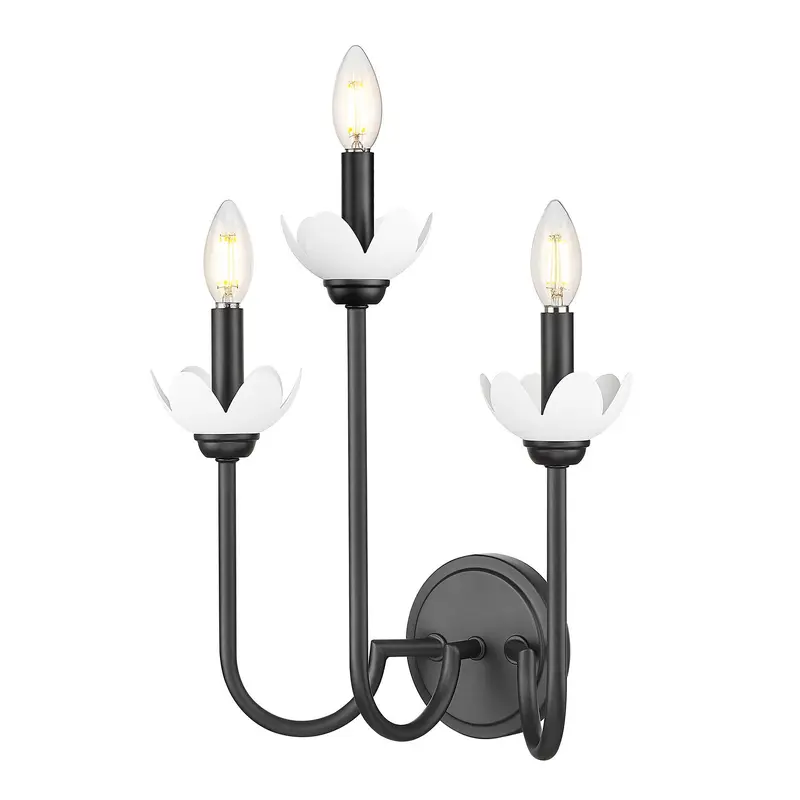 Allistair Three Light Wall Sconce Matte Black