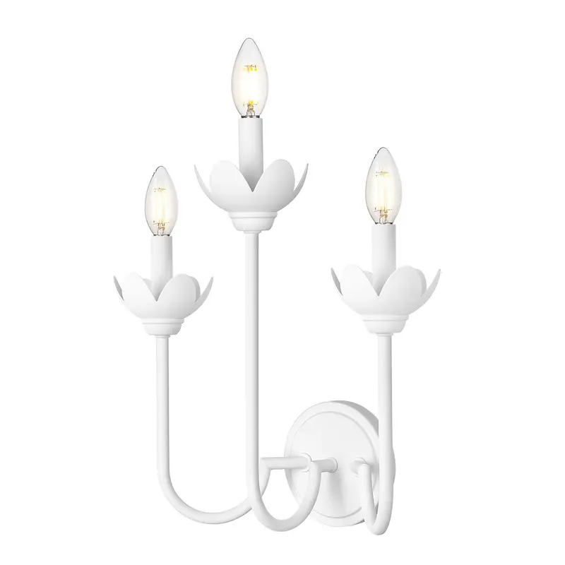 Allistair Three Light Wall Sconce Textured White