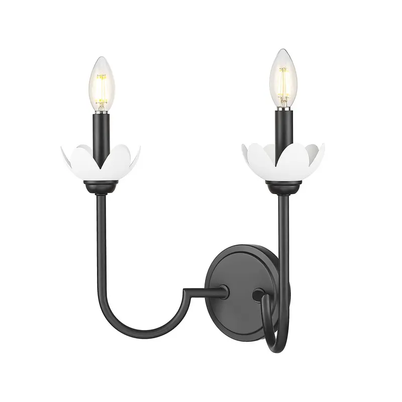 Allistair Two Light Wall Sconce Matte Black