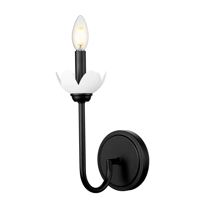Allistair One Light Wall Sconce Matte Black