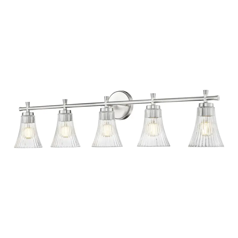 Belle Five Light Vanity Brushed Nickel