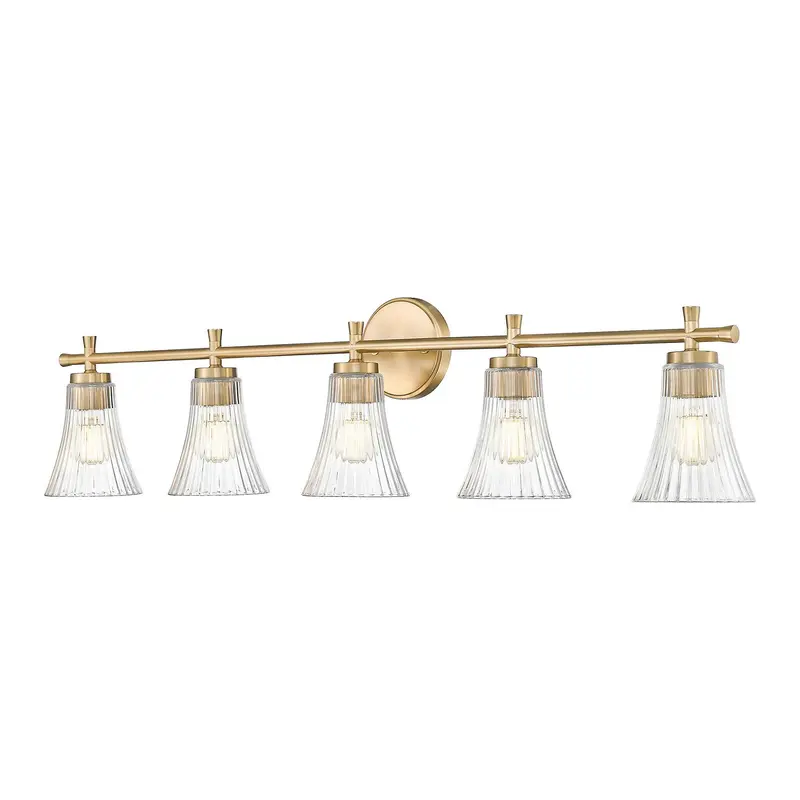 Belle Five Light Vanity Modern Gold
