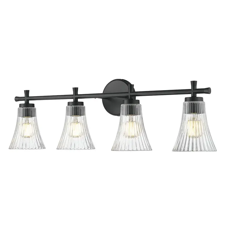 Belle Four Light Vanity Matte Black