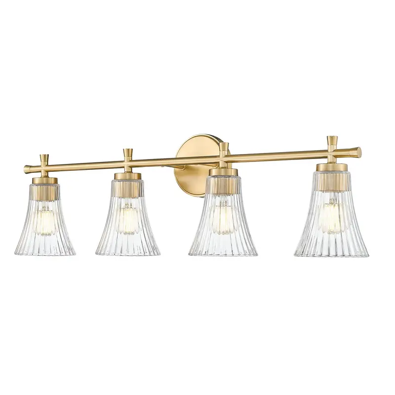 Belle Four Light Vanity Modern Gold