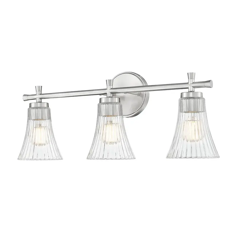 Belle Three Light Vanity Brushed Nickel