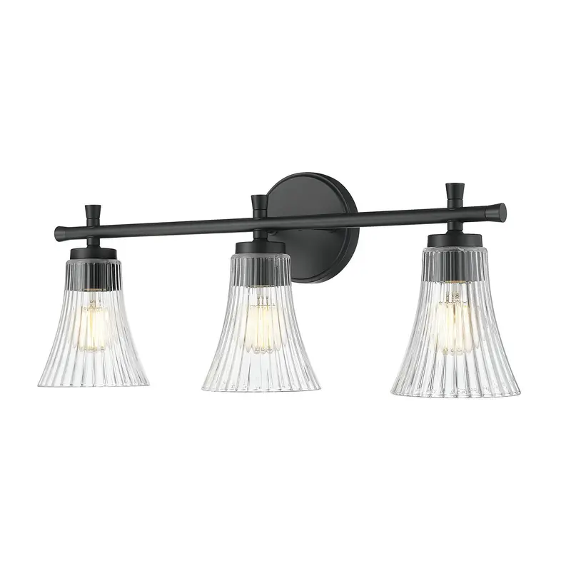 Belle Three Light Vanity Matte Black